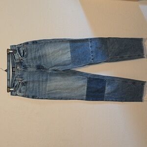 BDG Jeans Urban Outfitters Slim Straight High Waisted Patchwork Jeans Size 27